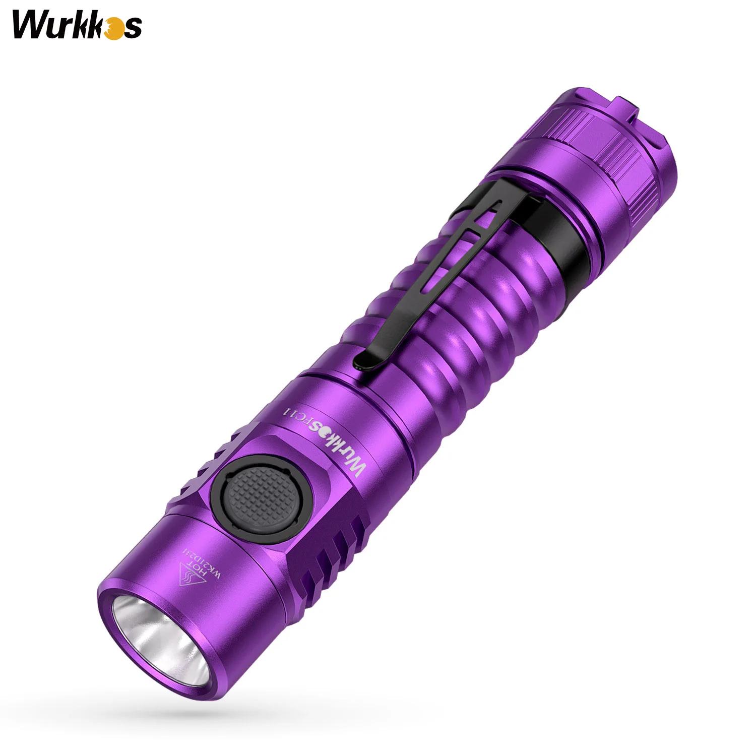 Wurkkos FC11 ̴  18650 LED 1300lm LH351D  Ʈ 90CRI USB-C  ڱ  